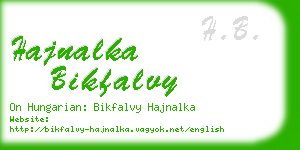 hajnalka bikfalvy business card